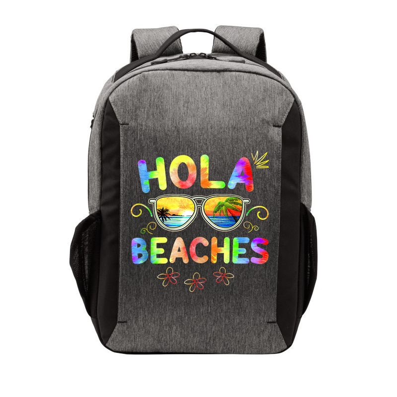 Hola Beaches Tie Dye Funny Beach Vacation Summer Vector Backpack