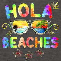 Hola Beaches Tie Dye Funny Beach Vacation Summer Vector Backpack