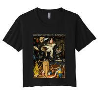 Hieronymus Bosch The Garden Of Earthly Delights For Artists Women's Crop Top Tee