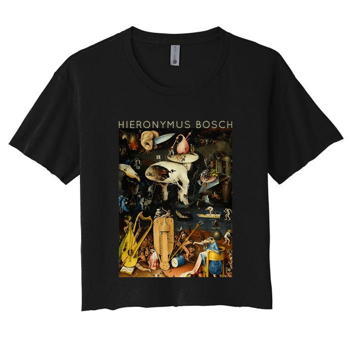 Hieronymus Bosch The Garden Of Earthly Delights For Artists Women's Crop Top Tee
