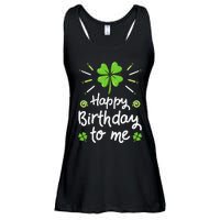 Happy Birthday To Me St Patricks Day Lucky Birthday Shamrock Ladies Essential Flowy Tank