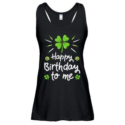 Happy Birthday To Me St Patricks Day Lucky Birthday Shamrock Ladies Essential Flowy Tank