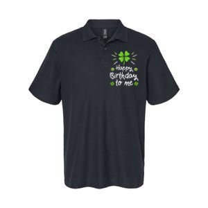 Happy Birthday To Me St Patricks Day Lucky Birthday Shamrock Softstyle Adult Sport Polo