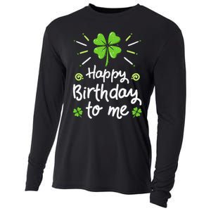 Happy Birthday To Me St Patricks Day Lucky Birthday Shamrock Cooling Performance Long Sleeve Crew