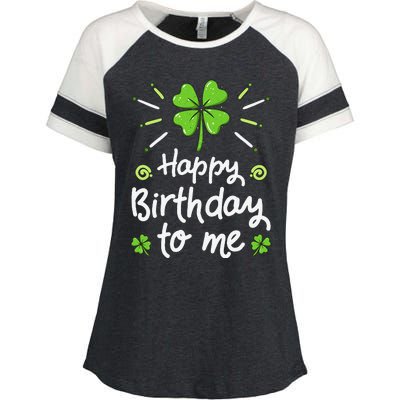 Happy Birthday To Me St Patricks Day Lucky Birthday Shamrock Enza Ladies Jersey Colorblock Tee