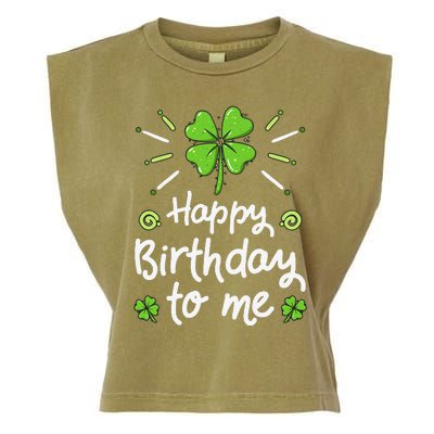 Happy Birthday To Me St Patricks Day Lucky Birthday Shamrock Garment-Dyed Women's Muscle Tee