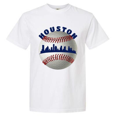 Houston Baseball Team Fans Of Space City Houston Baseball Garment-Dyed Heavyweight T-Shirt