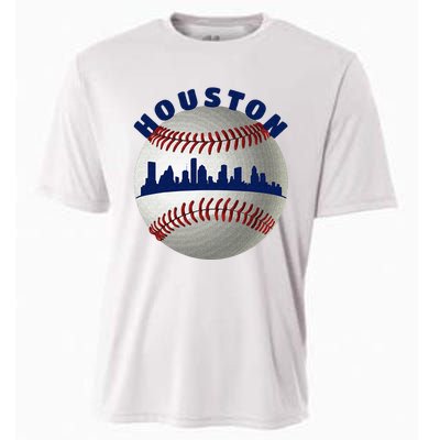 Houston Baseball Team Fans Of Space City Houston Baseball Cooling Performance Crew T-Shirt