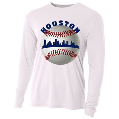 Houston Baseball Team Fans Of Space City Houston Baseball Cooling Performance Long Sleeve Crew