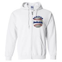 Houston Baseball Team Fans Of Space City Houston Baseball Full Zip Hoodie