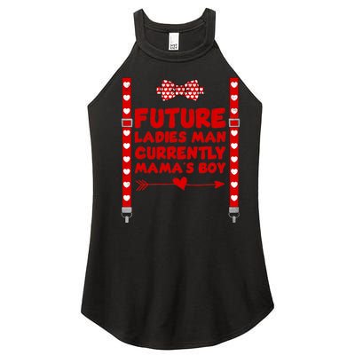 Hearts Bow Tie & Suspenders Valentines Day Women’s Perfect Tri Rocker Tank