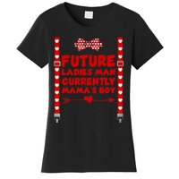 Hearts Bow Tie & Suspenders Valentines Day Women's T-Shirt