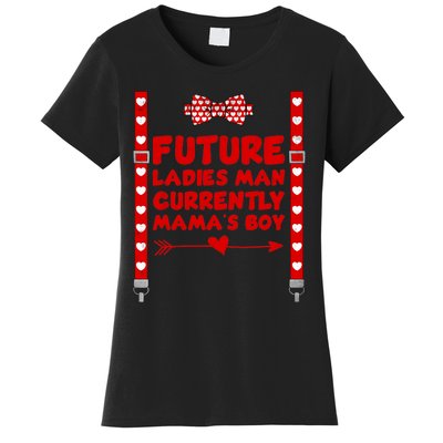 Hearts Bow Tie & Suspenders Valentines Day Women's T-Shirt