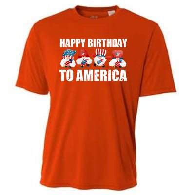 Happy Birthday To America Fireworks Dad Usa Cute Gift Cooling Performance Crew T-Shirt