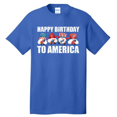 Happy Birthday To America Fireworks Dad Usa Cute Gift Tall T-Shirt