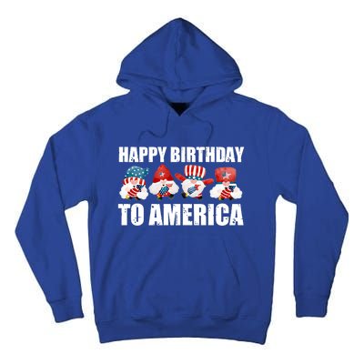 Happy Birthday To America Fireworks Dad Usa Cute Gift Tall Hoodie