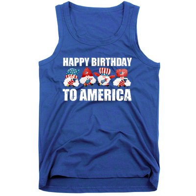 Happy Birthday To America Fireworks Dad Usa Cute Gift Tank Top