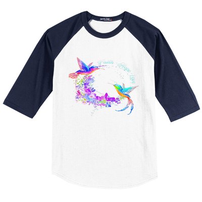 Hummingbird Bird Tree Beautiful Nature Spirit Gift Baseball Sleeve Shirt