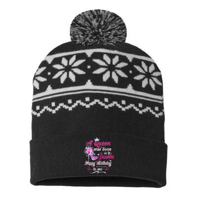 Happy Birthday To Me! A Queen Was Born In December Birthday USA-Made Snowflake Beanie