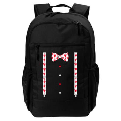 Hearts Bow Tie & Suspenders Valentines Day Boy Backpack