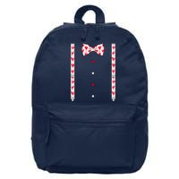 Hearts Bow Tie & Suspenders Valentines Day Boy 16 in Basic Backpack