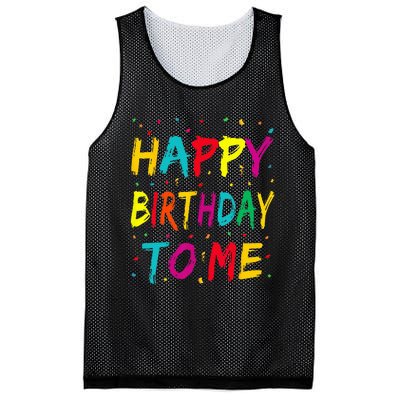 Happy Birthday To Me Birthday Party For Kids Adults Mesh Reversible Basketball Jersey Tank