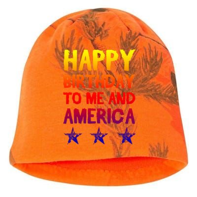 Happy Birthday To Me And America Gift Funny 4th Of July Gift Kati - Camo Knit Beanie