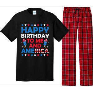 Happy Birthday To Me And America 4th Of July Firecracker Cool Gift Pajama Set