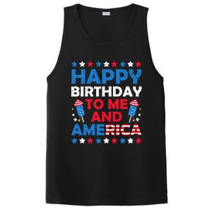 Happy Birthday To Me And America 4th Of July Firecracker Cool Gift PosiCharge Competitor Tank