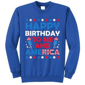 Happy Birthday To Me And America 4th Of July Firecracker Cool Gift Sweatshirt