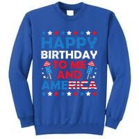 Happy Birthday To Me And America 4th Of July Firecracker Cool Gift Sweatshirt