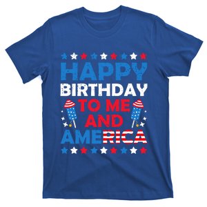 Happy Birthday To Me And America 4th Of July Firecracker Cool Gift T-Shirt