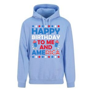 Happy Birthday To Me And America 4th Of July Firecracker Cool Gift Unisex Surf Hoodie