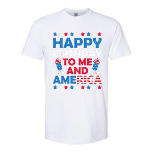 Happy Birthday To Me And America 4th Of July Firecracker Cool Gift Softstyle CVC T-Shirt