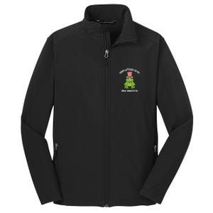 Happy Birthday To Me And America Patriotic 4th Of July Frog Gift Core Soft Shell Jacket