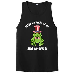 Happy Birthday To Me And America Patriotic 4th Of July Frog Gift PosiCharge Competitor Tank