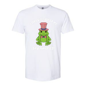 Happy Birthday To Me And America Patriotic 4th Of July Frog Gift Softstyle CVC T-Shirt