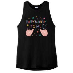 Happy Birthday To Me Ladies PosiCharge Tri-Blend Wicking Tank