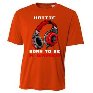 Hattie Born To Be A Gamer Personalized Gift Cooling Performance Crew T-Shirt