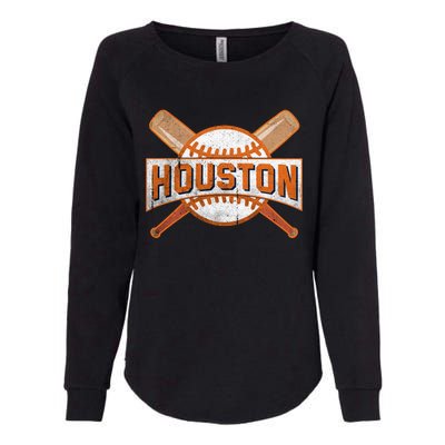 Houston Baseball Team Love Sport Funny Gifts Womens California Wash Sweatshirt