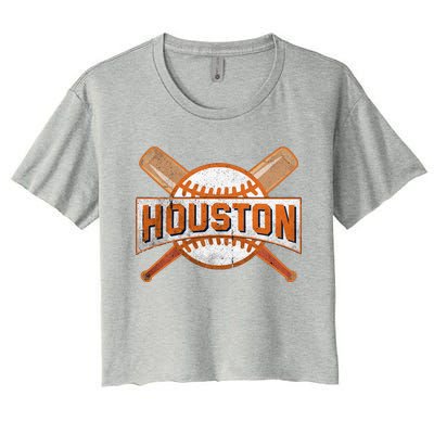 Houston Baseball Team Love Sport Funny Gifts Women's Crop Top Tee