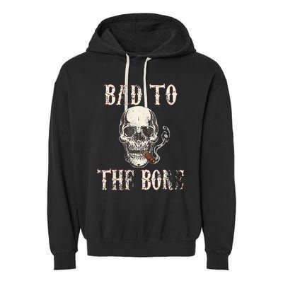 Halloween Bad To The Bone Skeleton Spooky Garment-Dyed Fleece Hoodie