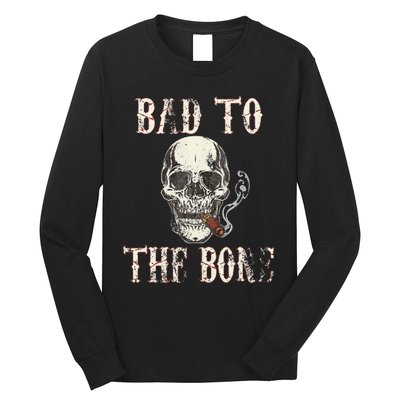 Halloween Bad To The Bone Skeleton Spooky Long Sleeve Shirt