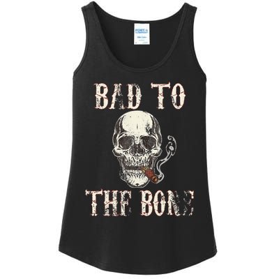 Halloween Bad To The Bone Skeleton Spooky Ladies Essential Tank