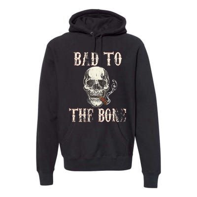 Halloween Bad To The Bone Skeleton Spooky Premium Hoodie