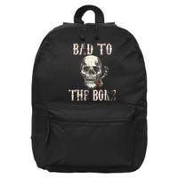 Halloween Bad To The Bone Skeleton Spooky 16 in Basic Backpack