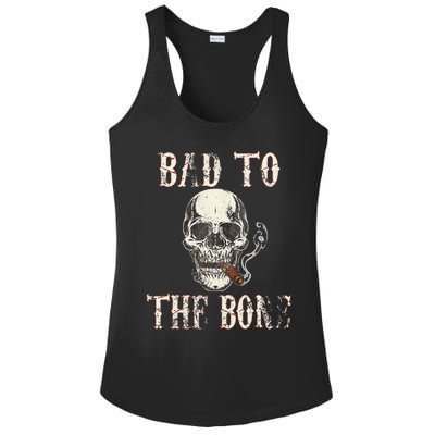 Halloween Bad To The Bone Skeleton Spooky Ladies PosiCharge Competitor Racerback Tank