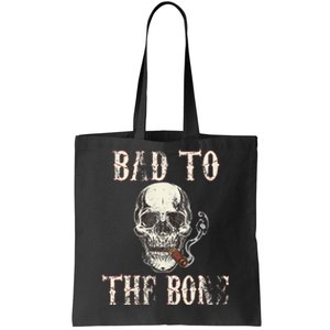 Halloween Bad To The Bone Skeleton Spooky Tote Bag