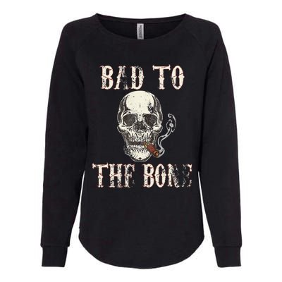 Halloween Bad To The Bone Skeleton Spooky Womens California Wash Sweatshirt