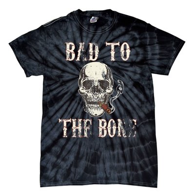 Halloween Bad To The Bone Skeleton Spooky Tie-Dye T-Shirt